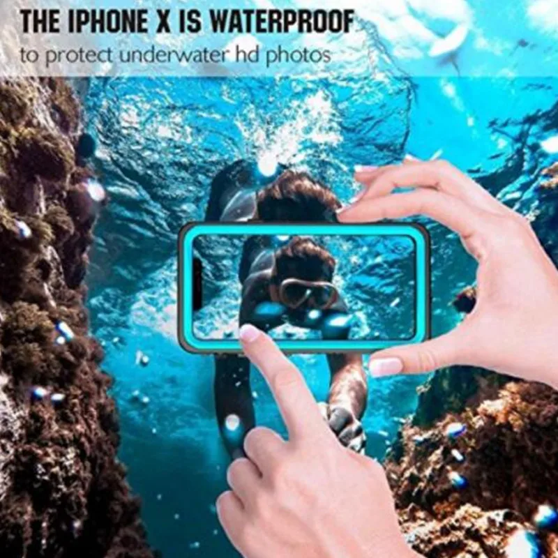 Чехол с полной защитой от снега для iPhone X XS ударопрочный чехол дайвинга под водой
