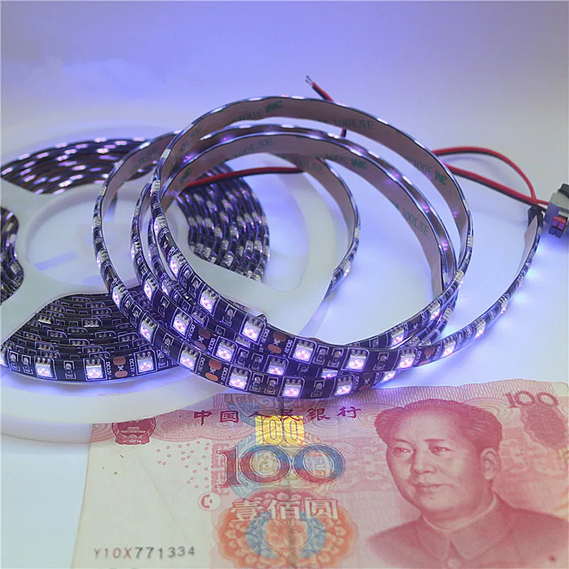 УФ светодиодная ленсветильник 5050 SMD 60Led s/m 395-405nm ультрафиолетовая Диодная