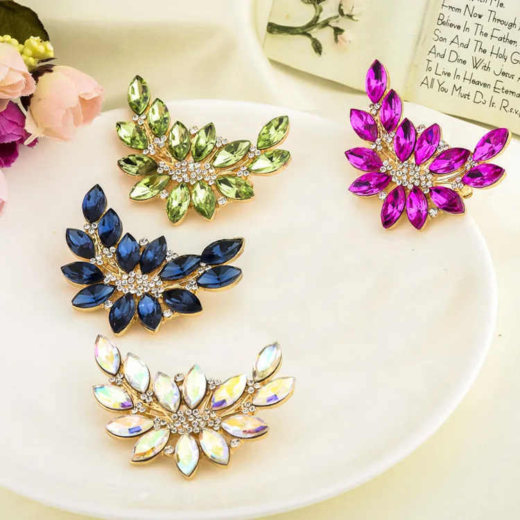 Женская Брошь с кристаллами разноцветная Стразы X1443|jewelry brooch|brooches for womenbest brooches |