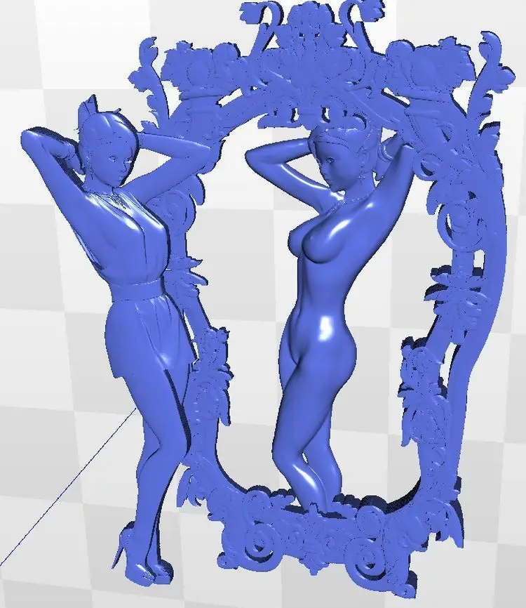 3d модель рельеф Looking_Glass для ЧПУ в формате STL|3d model relief|for cncglass |