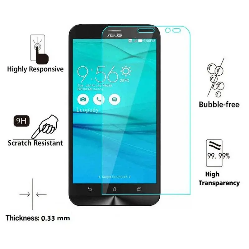 Защита экрана 9H из закаленного стекла для ASUS Zenfone 2 Laser ZE550KL ZE551KL Z00LD Z00TD ze550 ze551 550 kl 550kl tela glas sklo