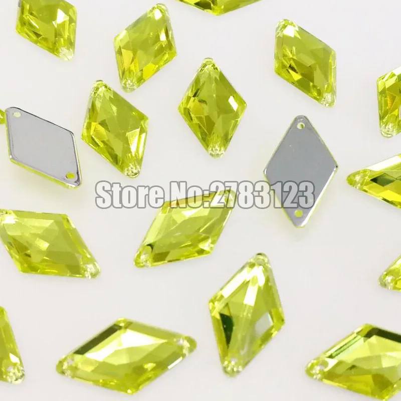 Light yellow Стразы из акрила высокого качества с двумя отверстиями, аксессуары для одежды 9x15 мм 10x18 мм 14x24 мм 17x30 мм - Цвет: Light yellow