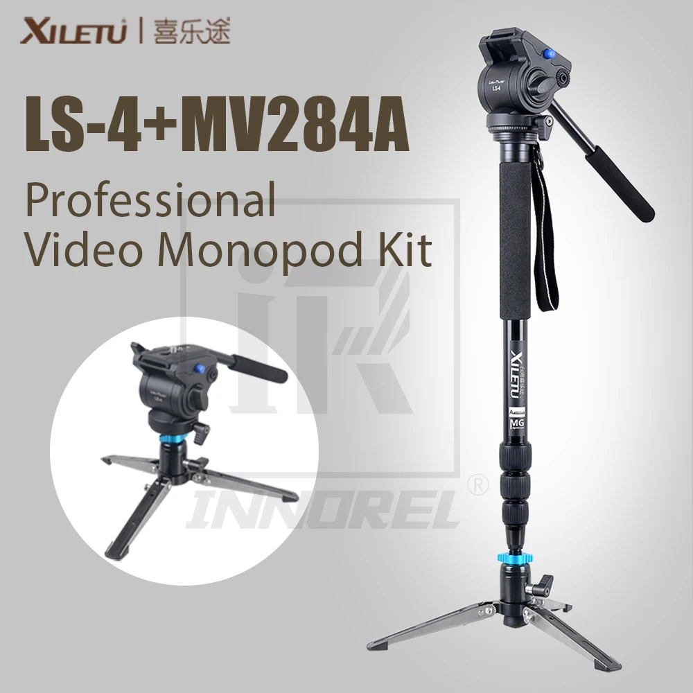 Профессиональный комплект моноподов XILETU MV284A + LS4 для видеокамеры DSLR с жидкостной