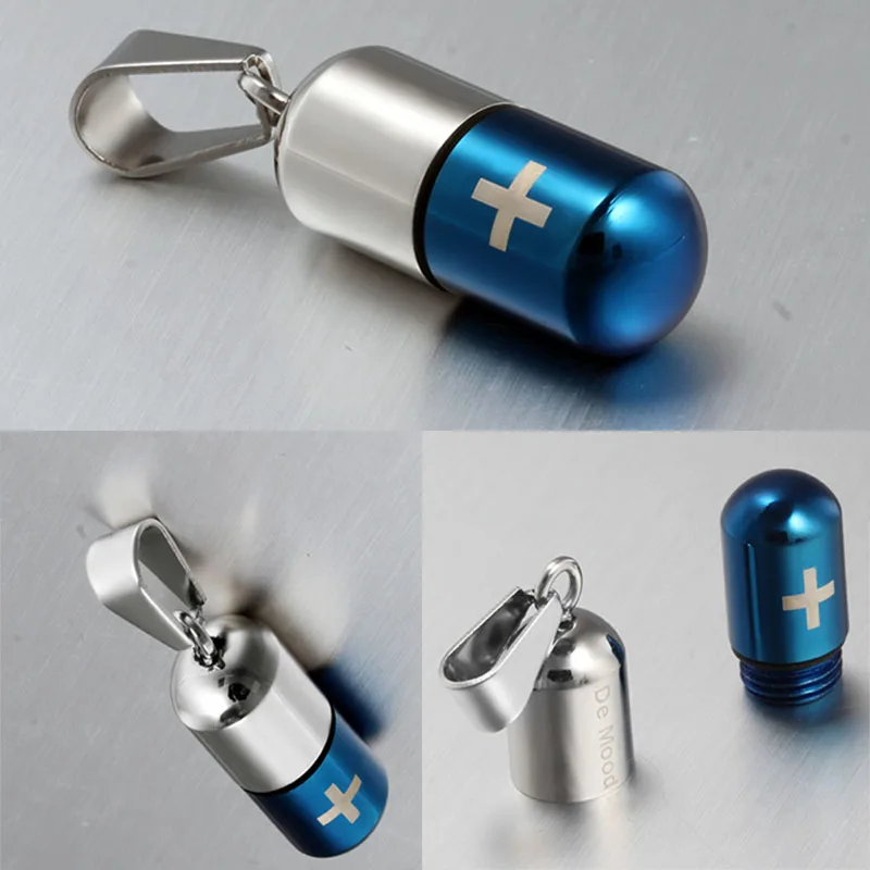 V.Ya мужчины женщины кулон-капсула ожерелье в открытые цилиндрические подвески из