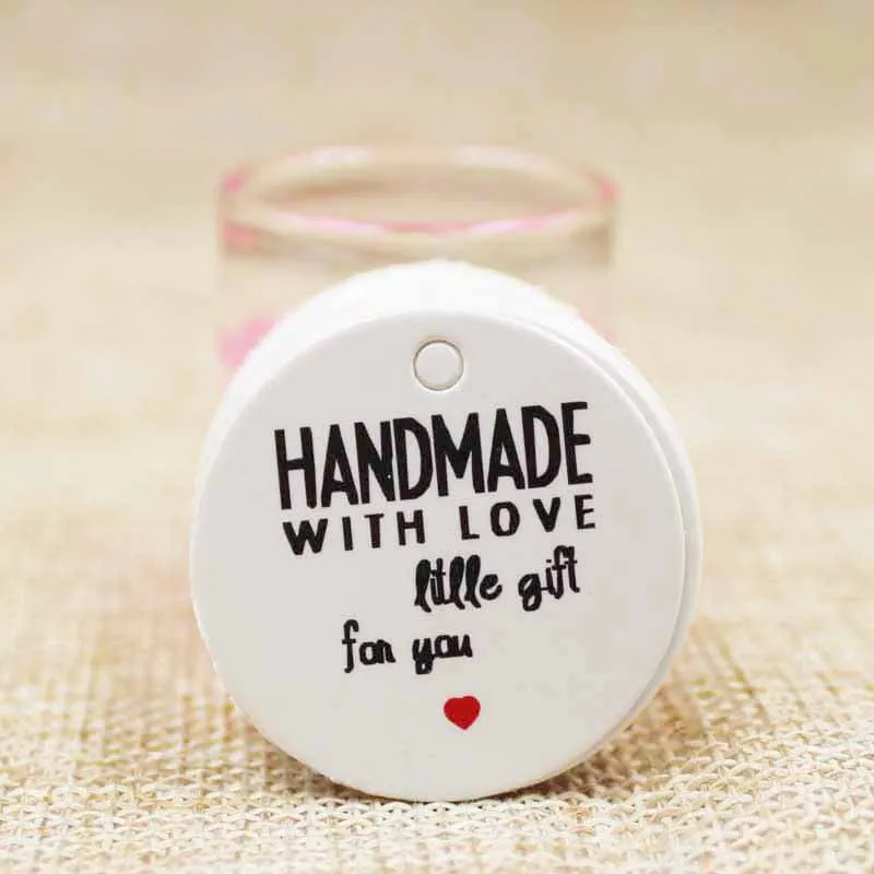 100 шт. различные милые подарочные этикетки из крафт бумаги/белой бумаги бирка