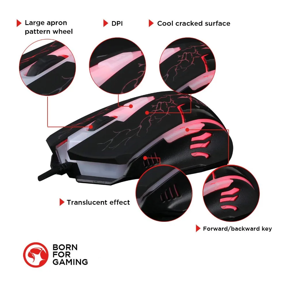 MARVO KM400+ G1 игровая мышь, комбинированная клавиатура, светодиодный, с подсветкой, Игровая клавиатура, USB Проводная профессиональная мышь для компьютера