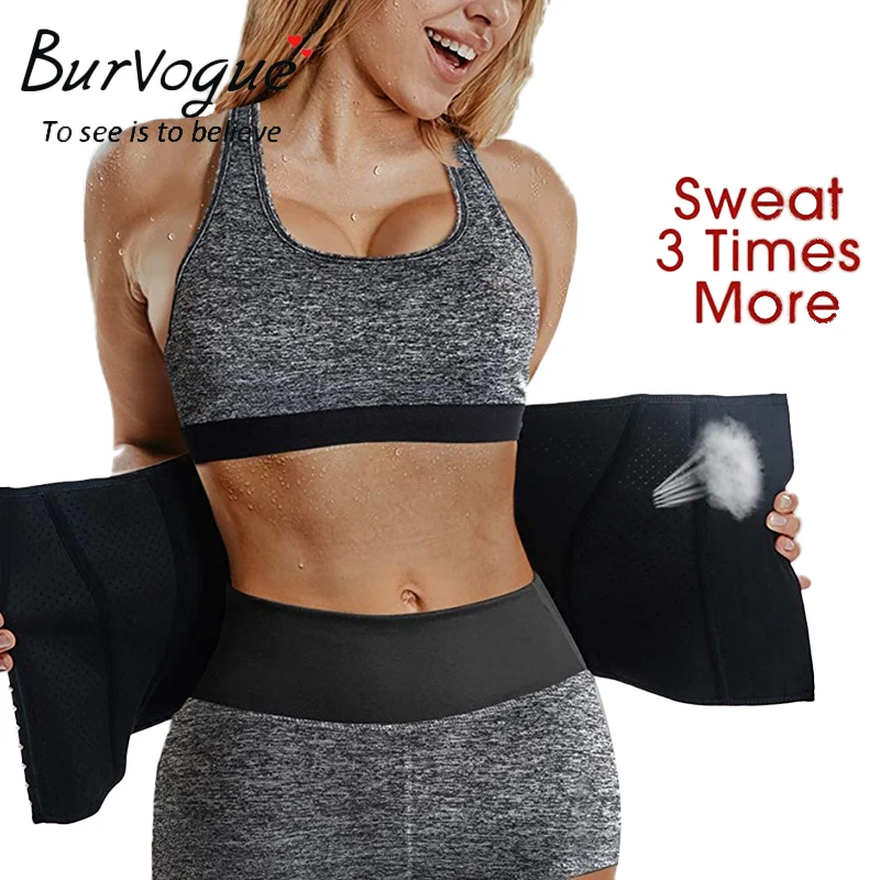 Burvogue Corset Abdominal Belt Compression Latex Waist Cincher Underbust Body Shaper Fajas Sweat Trainer Plus Size | Женская одежда