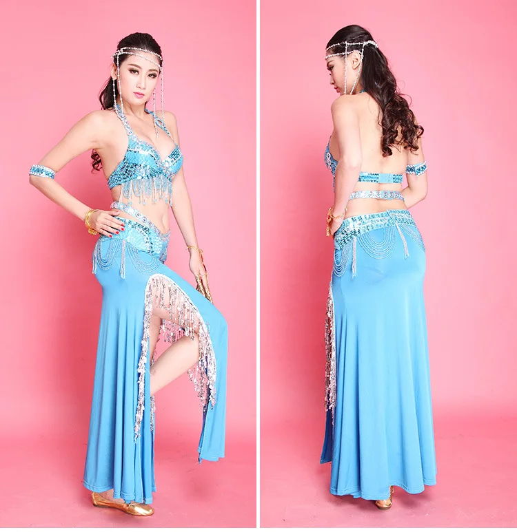 Женский костюм для танца живота комплект из бюстгальтера с бисером (34/75C 36 / 80C 38/85C)