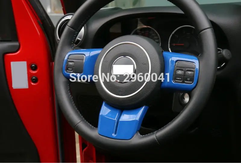 3 шт. внутренний синий ABS чехол на руль накладка наклейка подходит для Jeep Patriot Compass