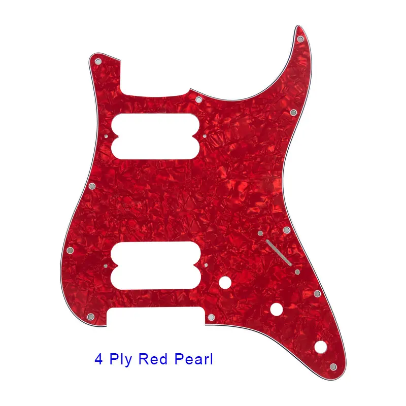 4 ply red pearl Pleroo гитарные аксессуары гитарные накладки 11 винтовых отверстий для fender стандартный и современный Stratocaster ST HH Стиль гитары - Цвет: 4 ply red pearl