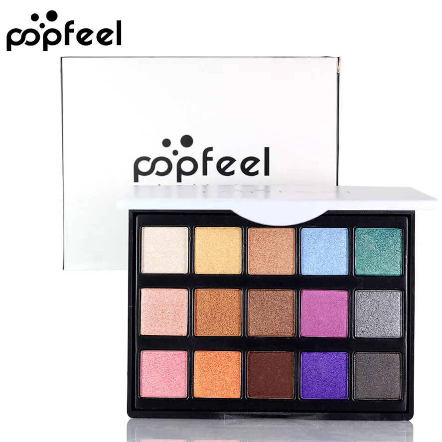 Popfeel Новинка 2017 портативная Косметическая матовая палитра теней для век крем