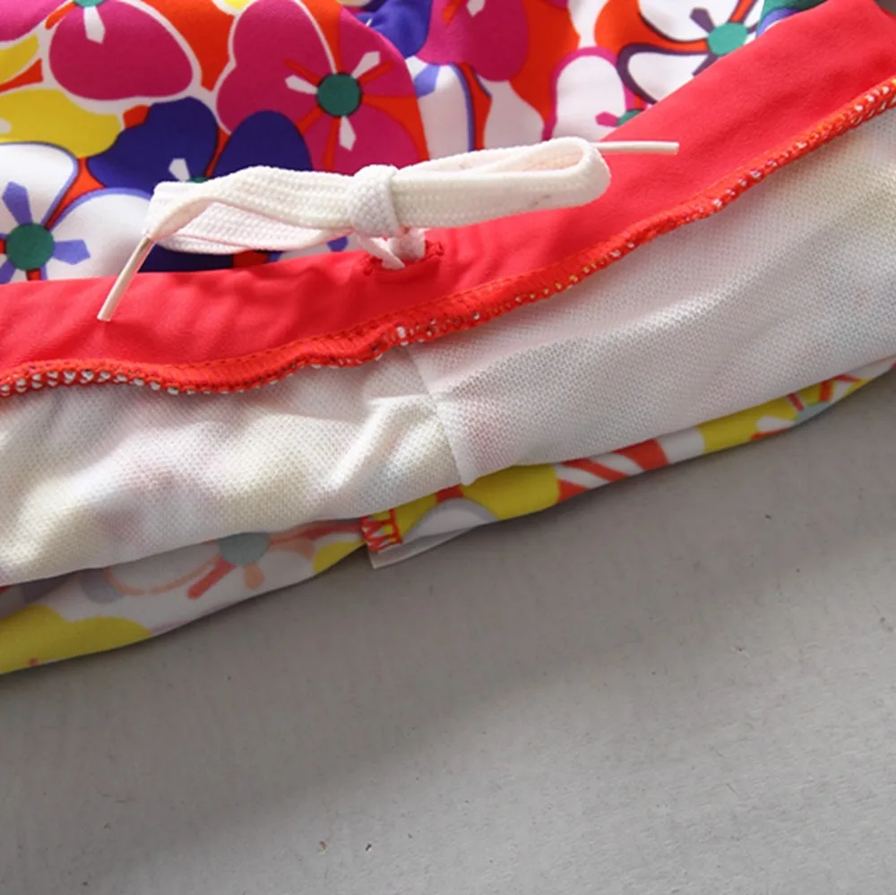 Купальный костюм для девочек пляжный с длинным рукавом и защитой от солнца