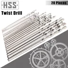 Набор мини-сверл 20 шт.лот из быстрорежущей стали, набор микро-спиральных сверл 0,3 мм-1,6 мм, модель ручной работы с чехлом, инструменты для ремонта, крошечные спиральные сверла