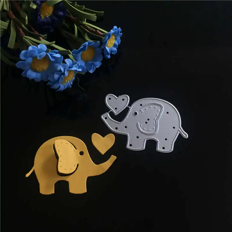 Elephants baby Stencil Metal Cutting Dies Cut Practice Hands on DIY Scrapbooking Album Craft die|Вырубные штампы| |