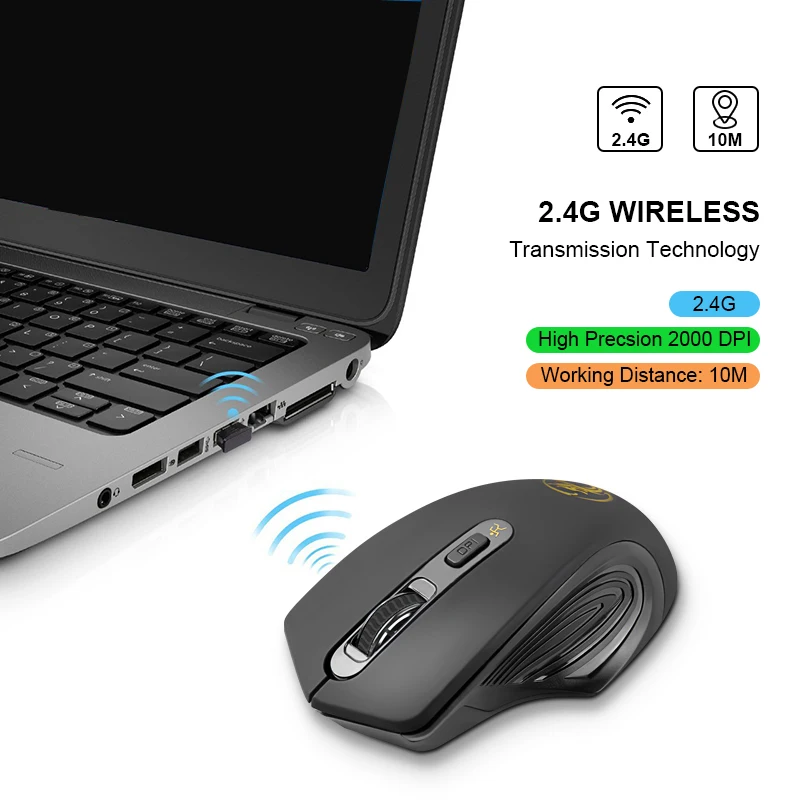 Мышь компьютерная беспроводная 2000DPI USB 3 0 2 4 ГГц|Мыши| |