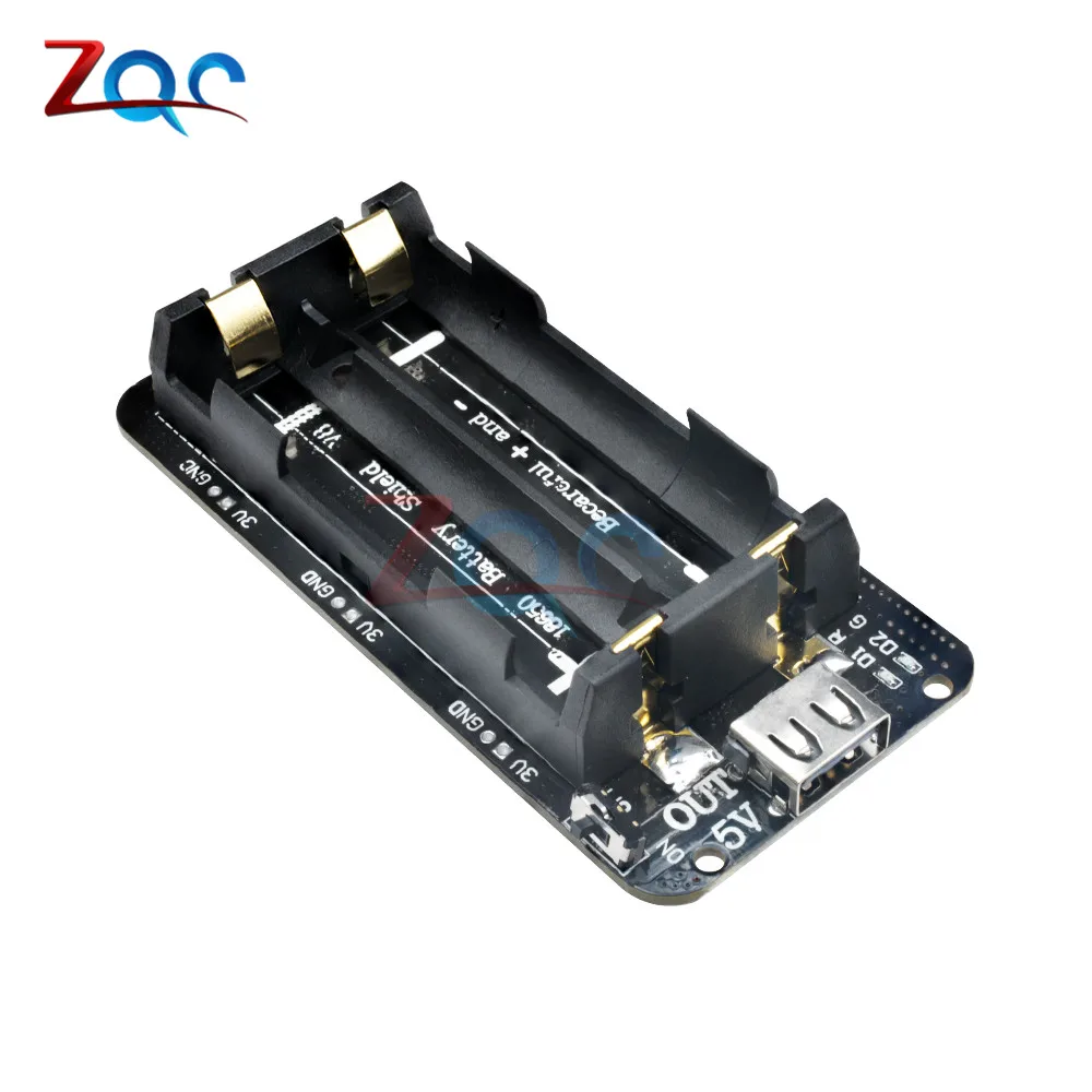 ESP8266 ESP32 Двойной 18650 литиевая Защита аккумулятора V8 5 V/3A 3 V/1A мобильный Мощность банк Батарея модуля зарядки Micro USB для Arduino