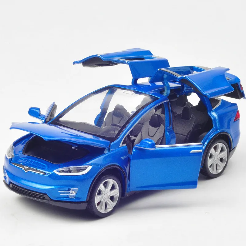 Новый 1:32 Tesla модель X сплава автомобиля модельные листы и игрушечные машинки