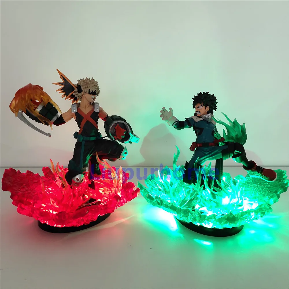 My Hero Academy Lampara Led освещение Bakugou катсуки против мидория изуку фигурка светодиодный ночник Аниме Boku no Hero Academy лампа