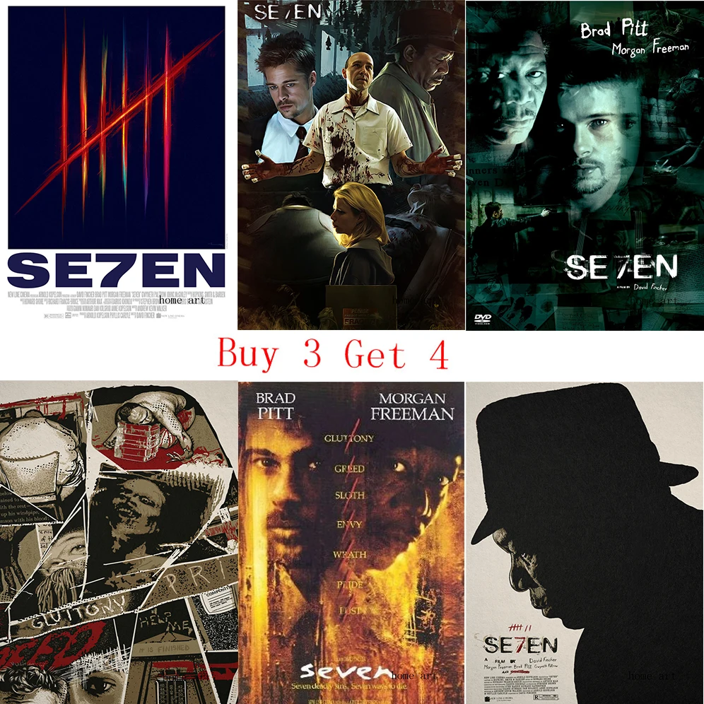 SE7EN кинопостер четкое изображение наклейки на стену украшение для дома хорошее