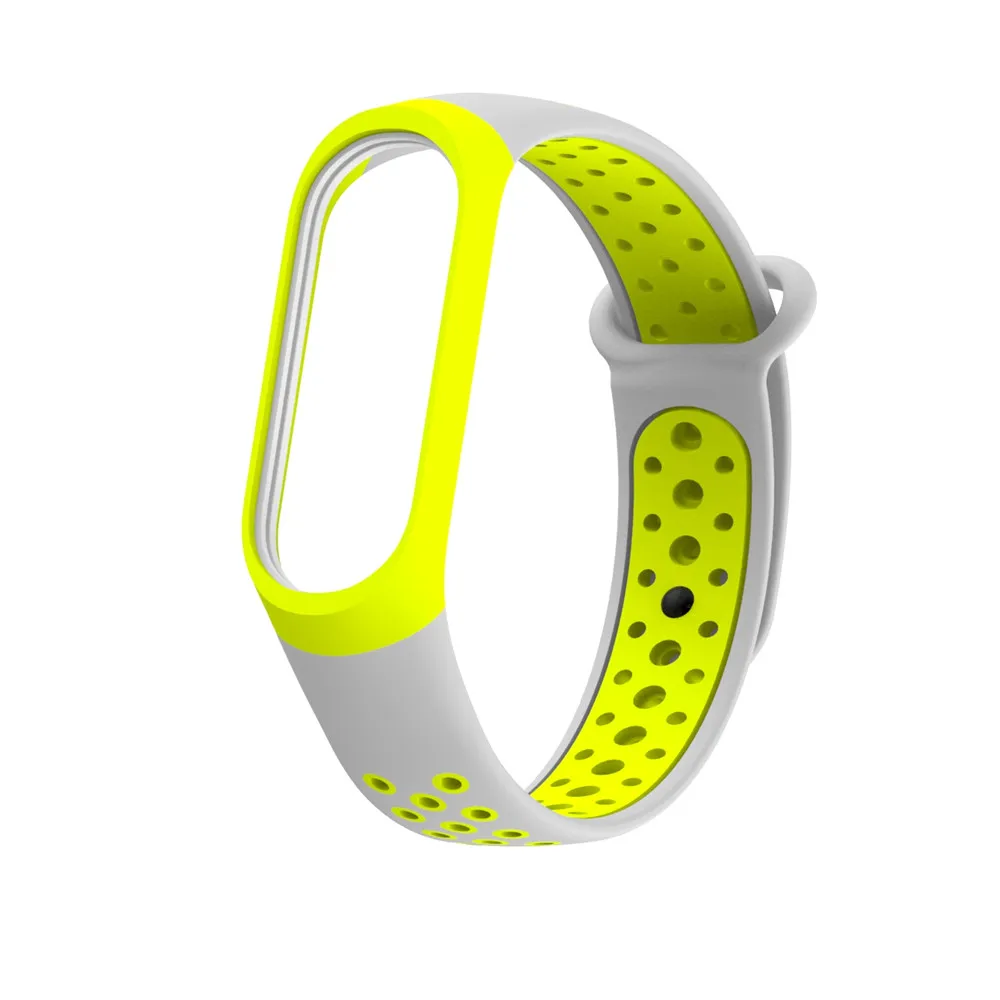 gray green Браслет mi Band 3 4, спортивные силиконовые часы, наручные часы mi band 3, аксессуары для ремешка mi band 3 4, умный Браслет для Xiaomi mi Band 3 4 - Цвет: gray green