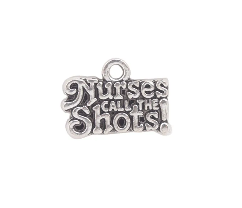 

150 шт. антикварные серебристые металлические подвески для медсестер #91999