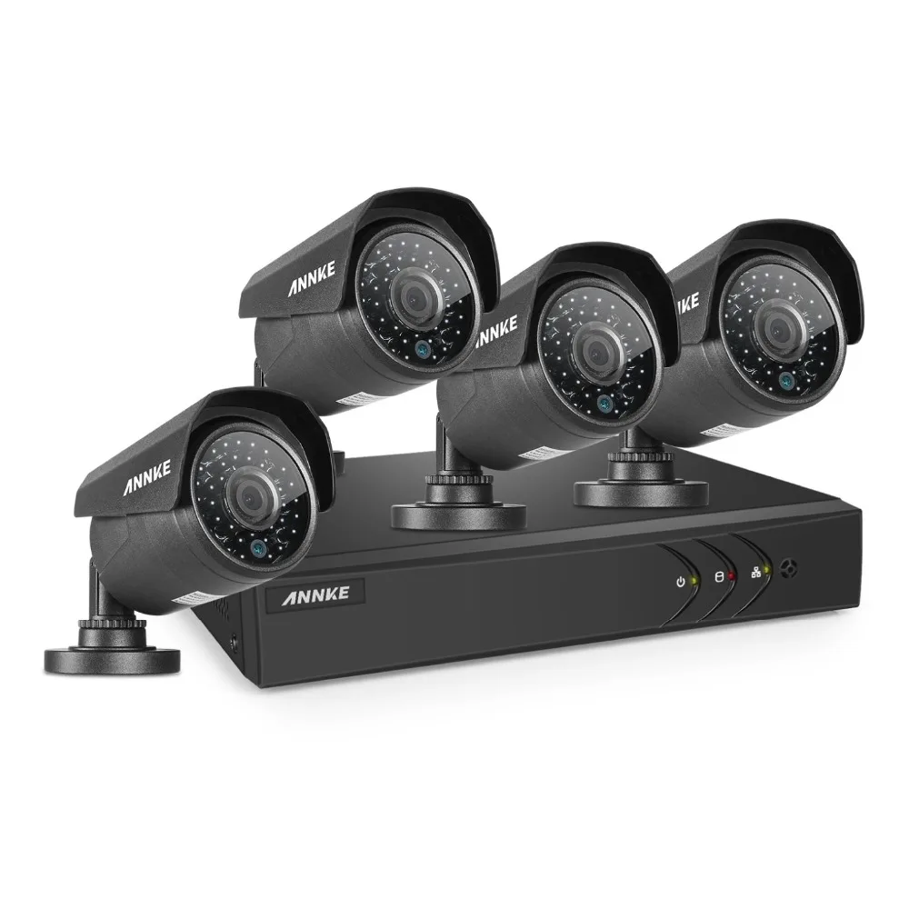 ANNKE 720 P домашняя система видеонаблюдения 4CH 5в1 DVR 4 шт. 1.3MP 960 Smart IR Cut наружная пуля