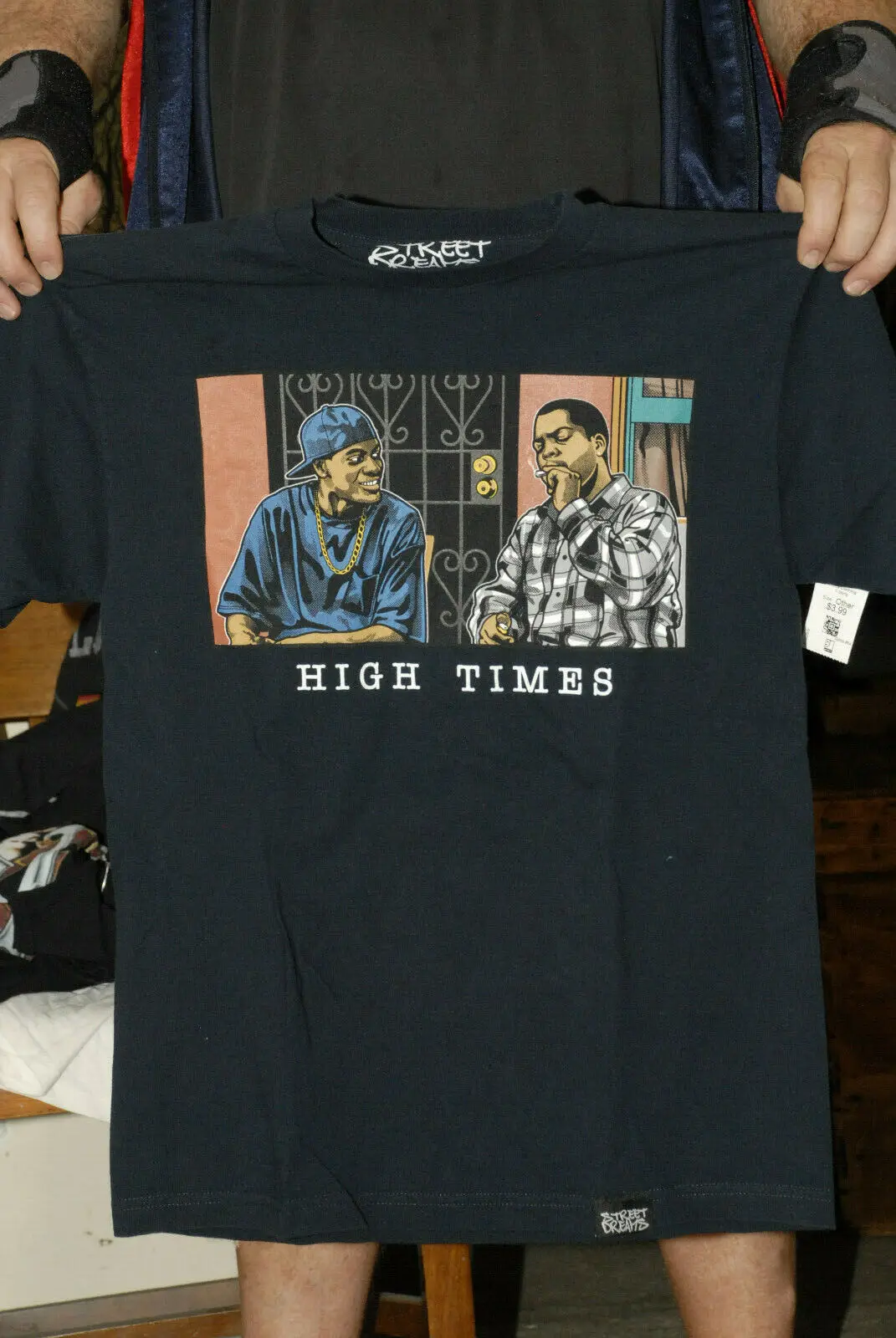 Футболка CHRIS TUCKER ICE CUBE с надписью FRIDAY STREET DREAMS и Gown HIGH TODAY NWA MED MINT|Мужские футболки| |