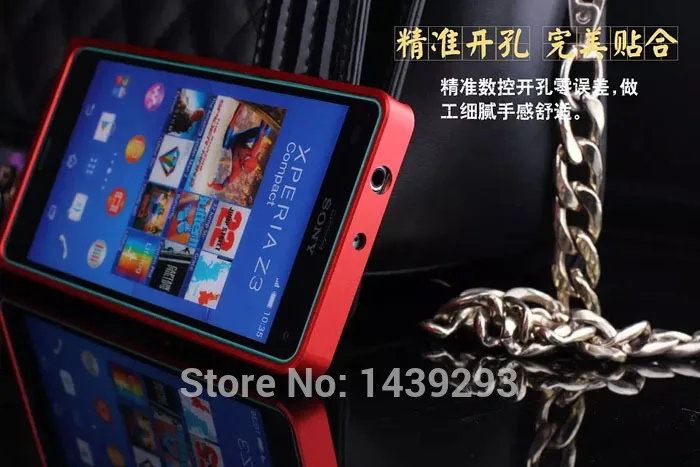 Алюминиевый металлический бампер для Sony Z 3 Compact D5803 чехол Xperia Z3 Mini Z3Mini D5833|case cover|covers
