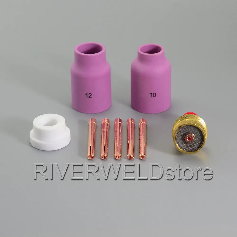 9 шт. сопло для TIG газовый изолятор объектива комплект аксессуаров 45V64 3/32 &quot