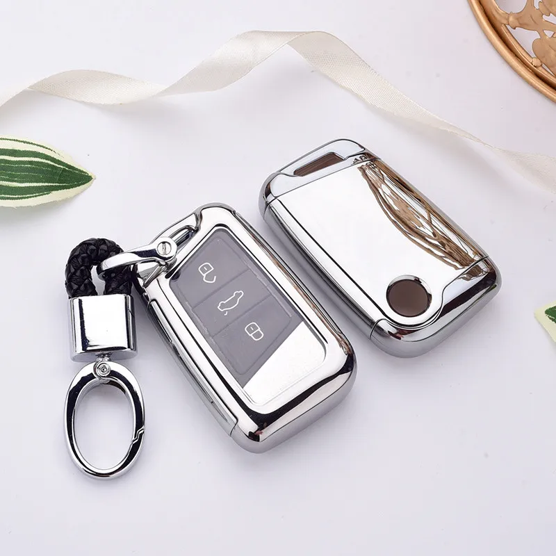 Новинка ТПУ Мягкий элегантный полный пакет чехол для автомобильного ключа Volkswagen