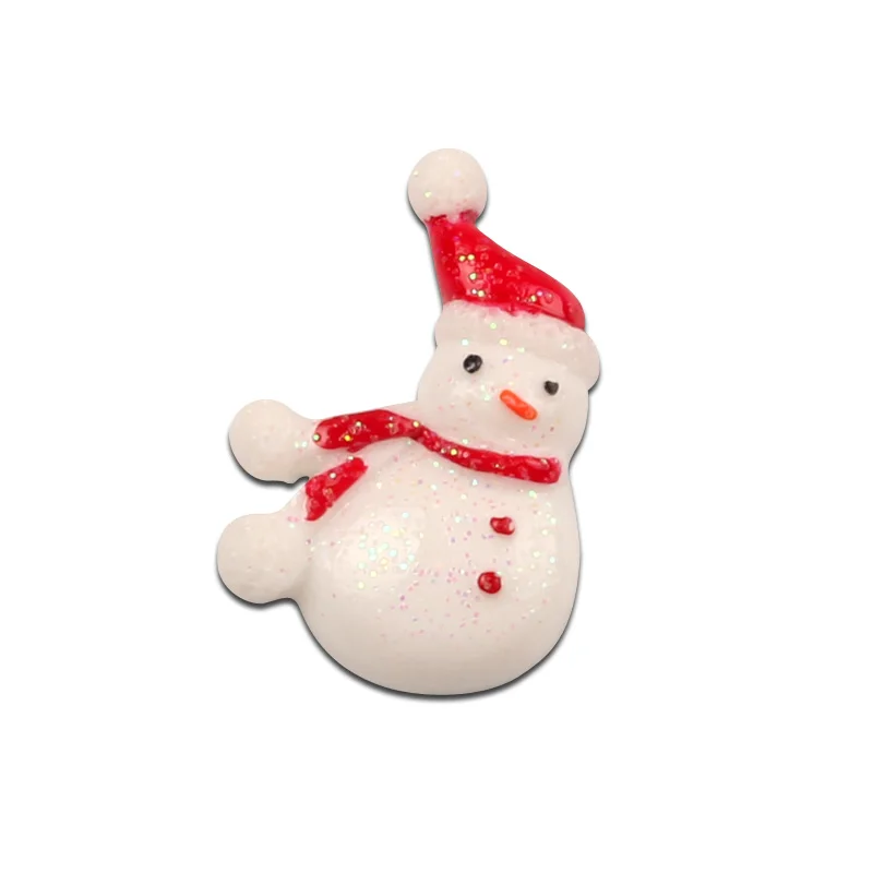 27x18mm-Snowman 6 10 шт смешанные кабошоны из смолы для рождественского Санта-Клауса, украшения для скрапбукинга, аксессуары для поделок - Цвет: 27x18mm-Snowman 6