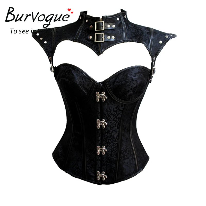 Сексуальный корсет Burvogue в стиле стимпанк готический 12 стальных костей кожаный