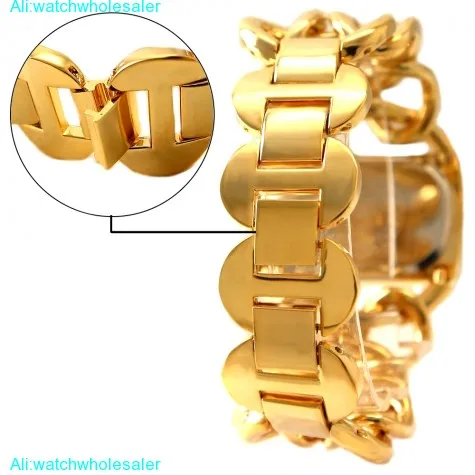 Женские часы с двойным ремешком и золотым циферблатом Роскошные Кварцевые