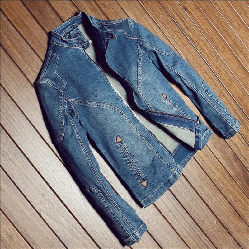 Мужская джинсовая куртка повседневная ВИНТАЖНАЯ ДЖИНСОВАЯ КУРТКА большого