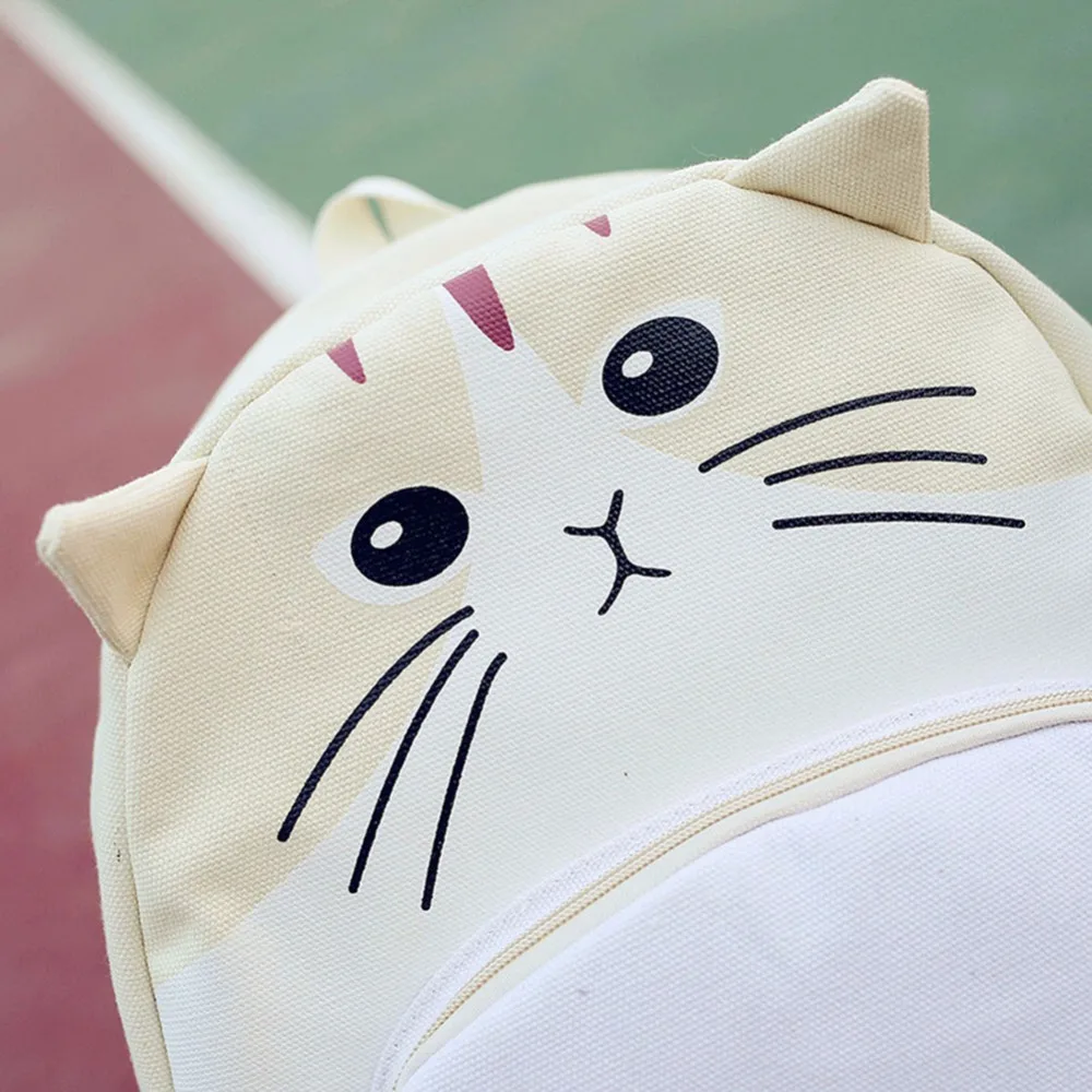Известных дизайнеров милый кот 3D печати Рюкзаки Для женщин холст Повседневное
