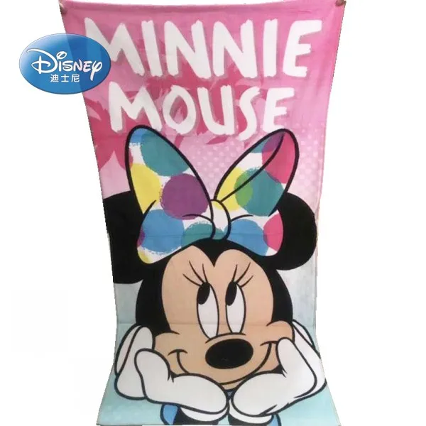 Милое розовое банное полотенце с Минни Маус disney, хлопок, для девушек, женщин, летнее пляжное полотенце, полотенце для бассейна 70x140 см - Цвет: 70x140cm-Minnie 1