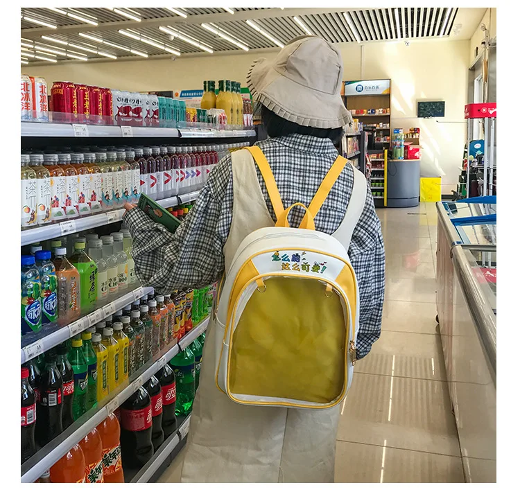 Прозрачные женские рюкзаки с милыми буквами Ita Bookbags, женские школьные сумки для девочек-подростков, модные летние рюкзаки, хит