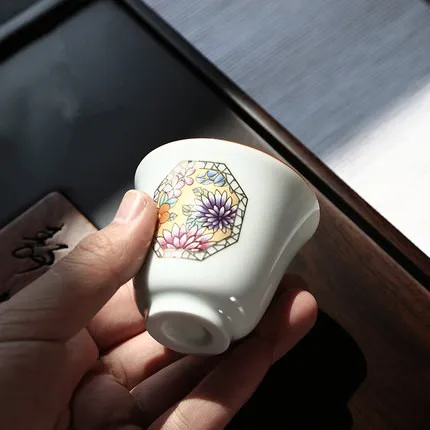 Чайный сервиз из белого фарфора чайный GaiWan Dehua домашний чайник с ручной росписью
