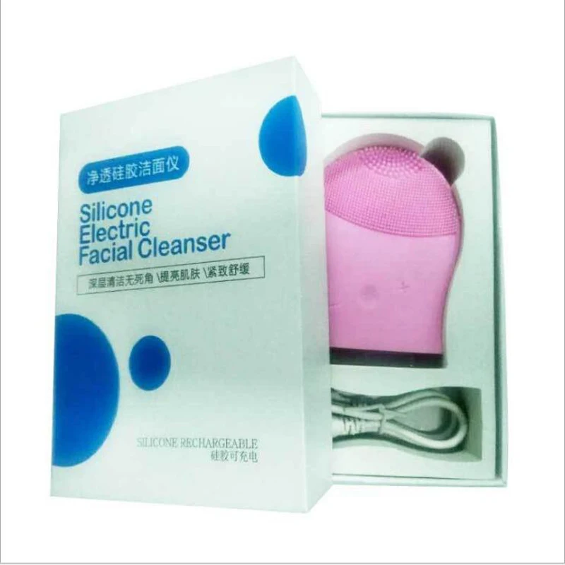 Ultrasonic silicone Electric Face Washing Brush Machine Made Pore Blackheads Cleaner Facial Care Tool | Красота и здоровье