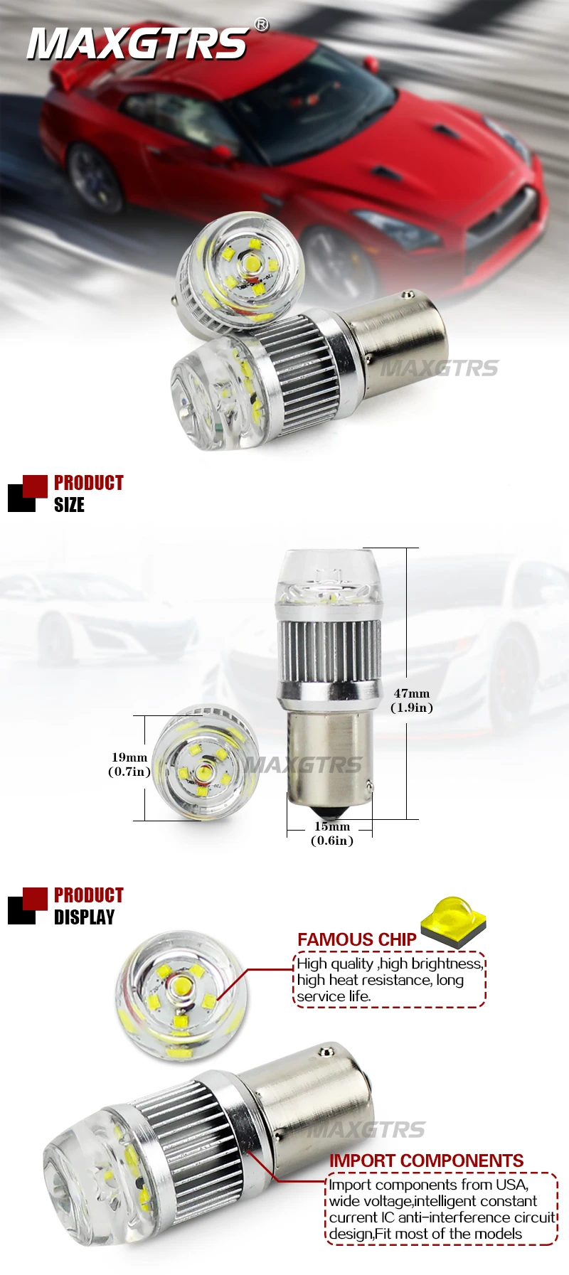 2x Высокая мощность S25 1156 CREE чип XBD P21W BA15S светодиодный фонарь автостоянка резервная Тормозная противотуманная фара лампы кристаллические линзы