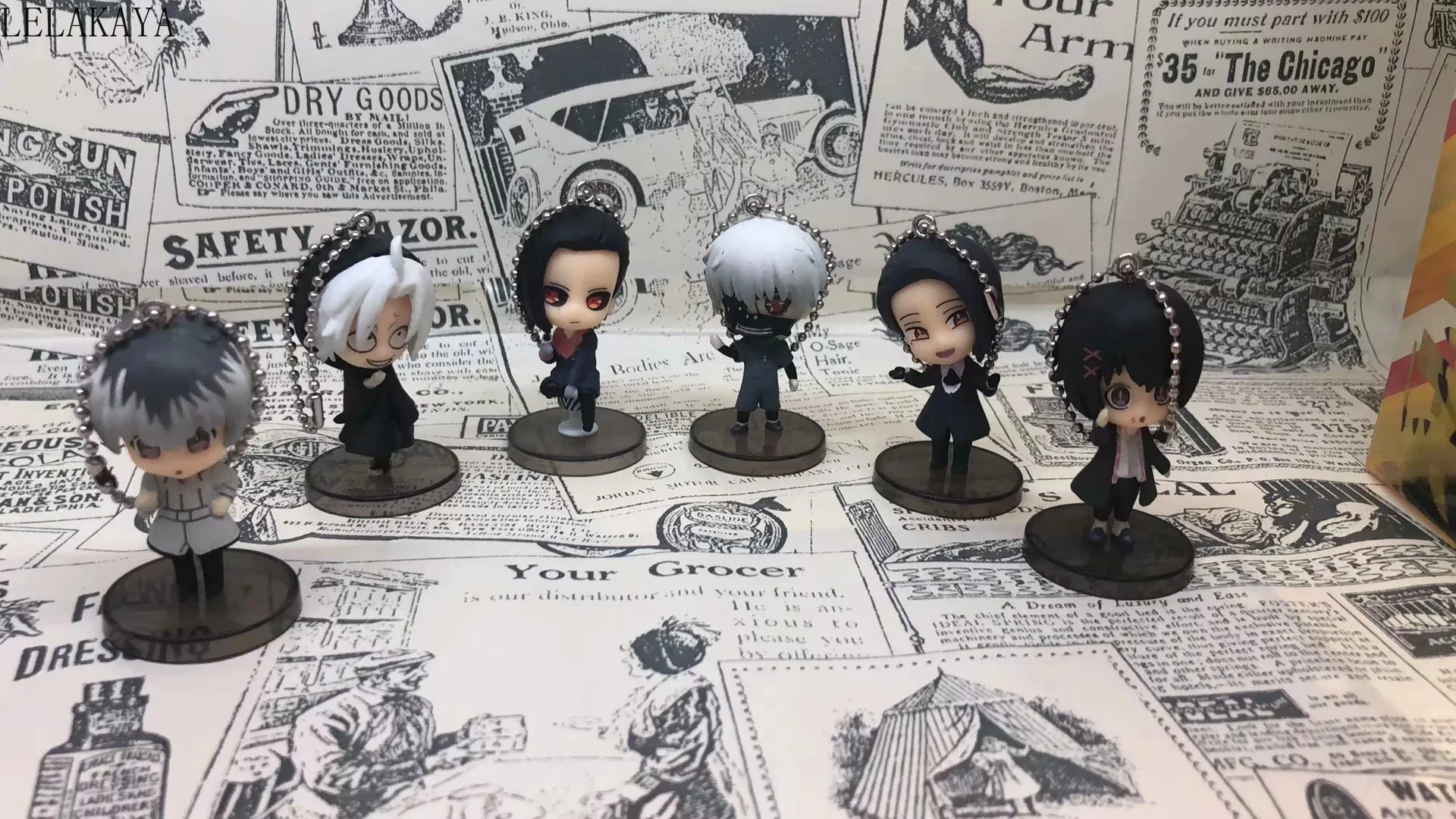 6 шт./компл. Аниме Tokyo Ghoul» для косплея канеки кэна версии подвеска брелок из ПВХ, коллекционная модельный брелок игрушки Brinquedos 5 см