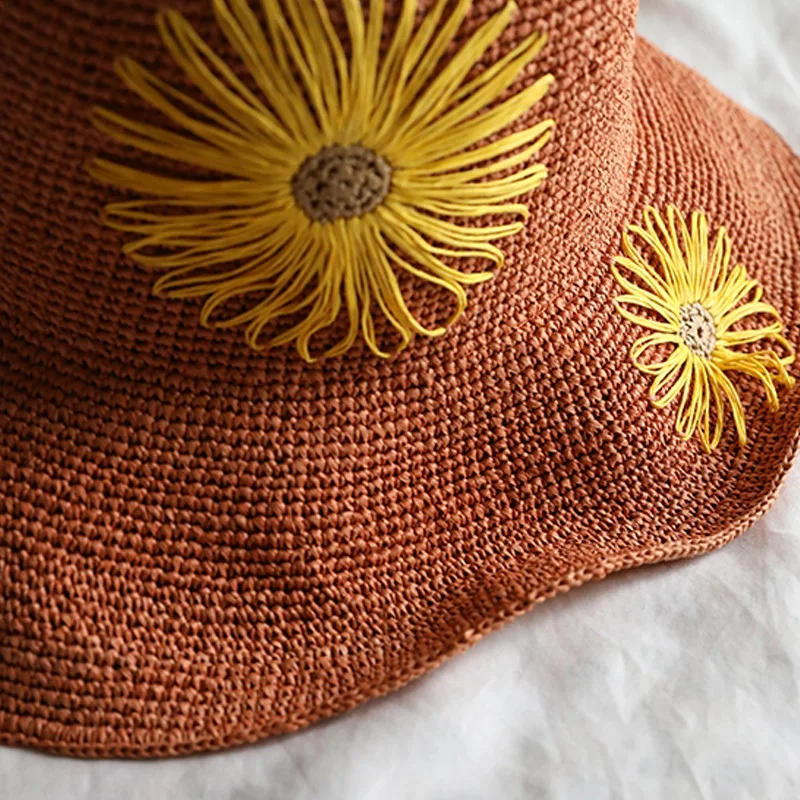 Новая летняя женская соломенная шляпа с широкими полями гибкая пляжная