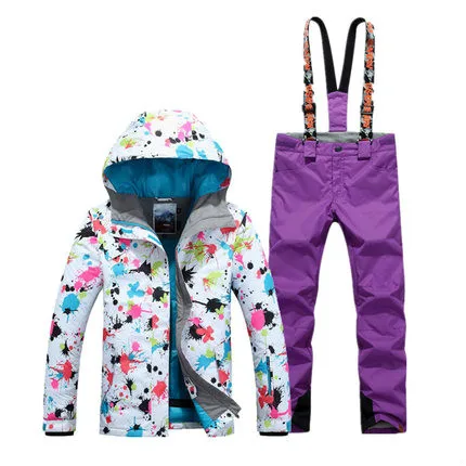 

Winter GSOU SNOW Double Single Board Women's Ski Suit Outdoor Waterproof Windproof Breathable Warm Ski Jacket Ski Trousers
