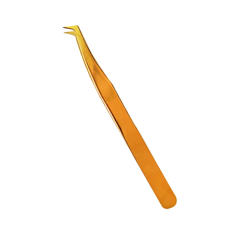 1 шт. бровей нержавеющая сталь tweezers Хамелеон ультра точные остроконечные инструменты для наращивания ресниц со стразами - Цвет: Черно-красный