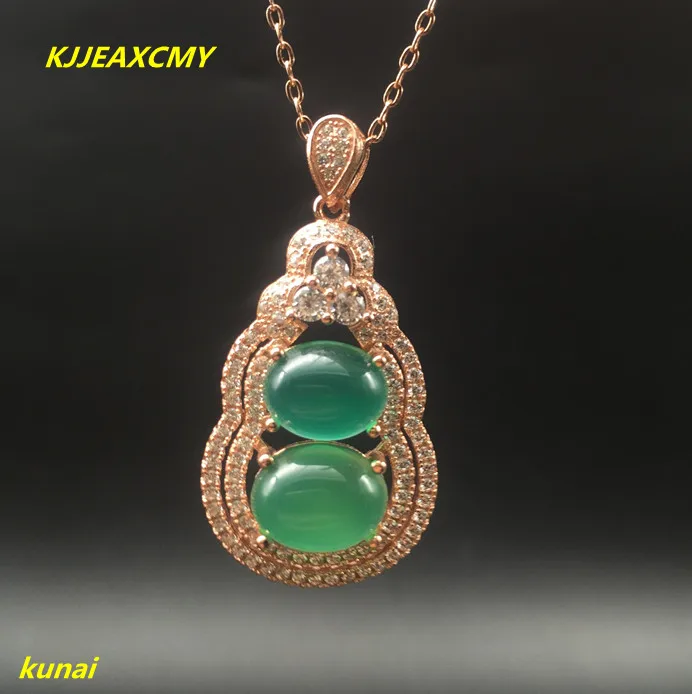 KJJEAXCMY boutique jewels 925 серебро натуральный нефритовый порошок с подвеской ожерелье