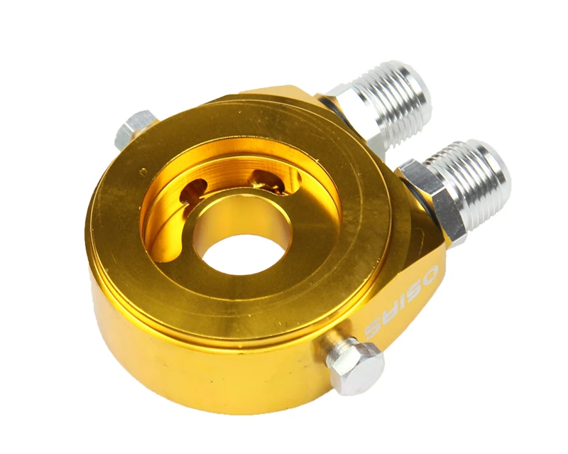 Osias Золотой M20 x 1.5 масляный фильтр Сэндвич плиты адаптер 1/8 NPT маслоохладитель