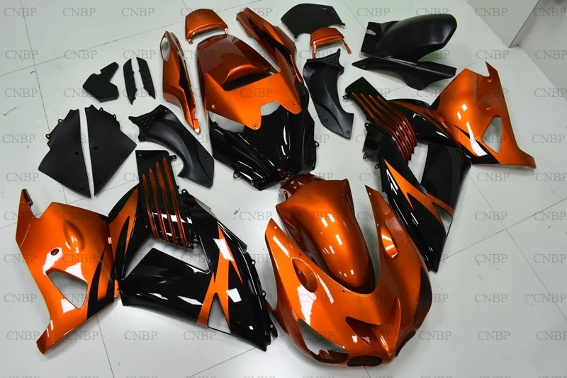 Для Kawasaki Zx14r 2006 2011 Кузов для 2008 Пластиковые обтекатели 2010 оранжевый черный