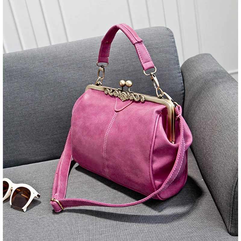 Повседневные винтажные маленький серый цвет нубука Искусственная кожа леди