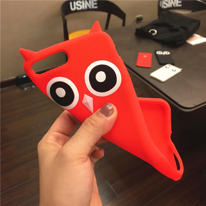 3D Модный мягкий силиконовый чехол с рисунком совы для iPhone 4G 5G 6G 7G 8G 6 7 8 Plus X Xiaomi 4 5X5 5S