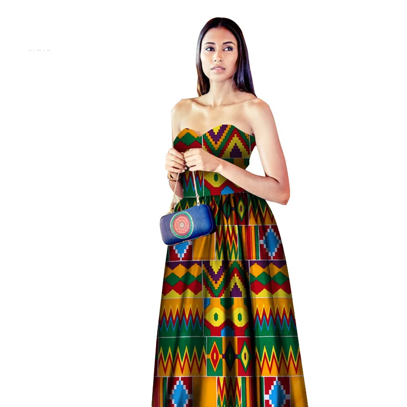 2019 летние африканские платья для женщин до середины икры с принтом печатный воск